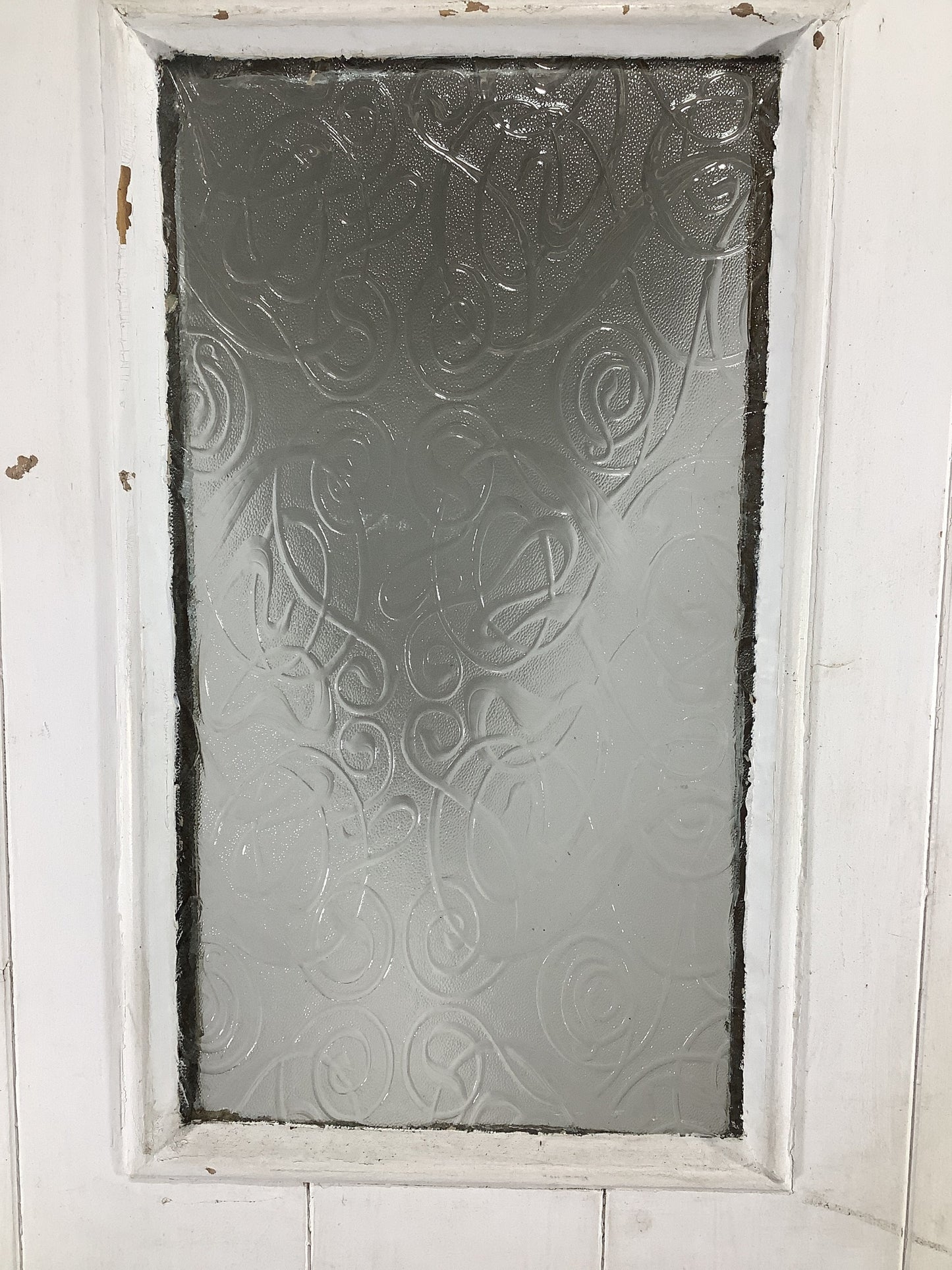 10th Pic Old Internal Glazed Painted Pine Reclaimed Door