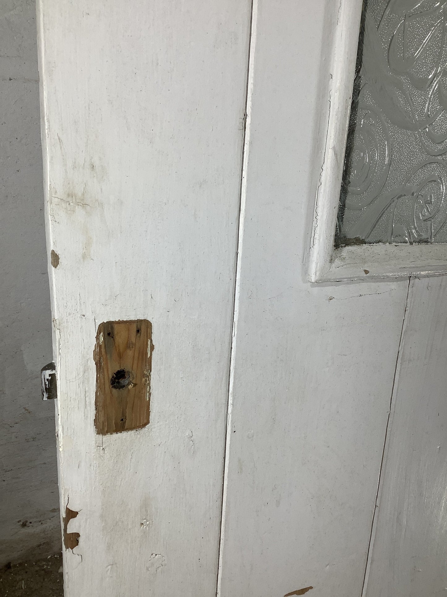 11th Pic Old Internal Glazed Painted Pine Reclaimed Door
