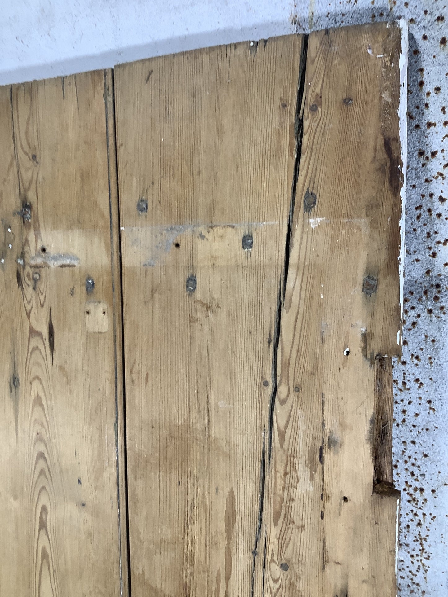 6th Pic Old Internal Stripped  Pine Reclaimed Door