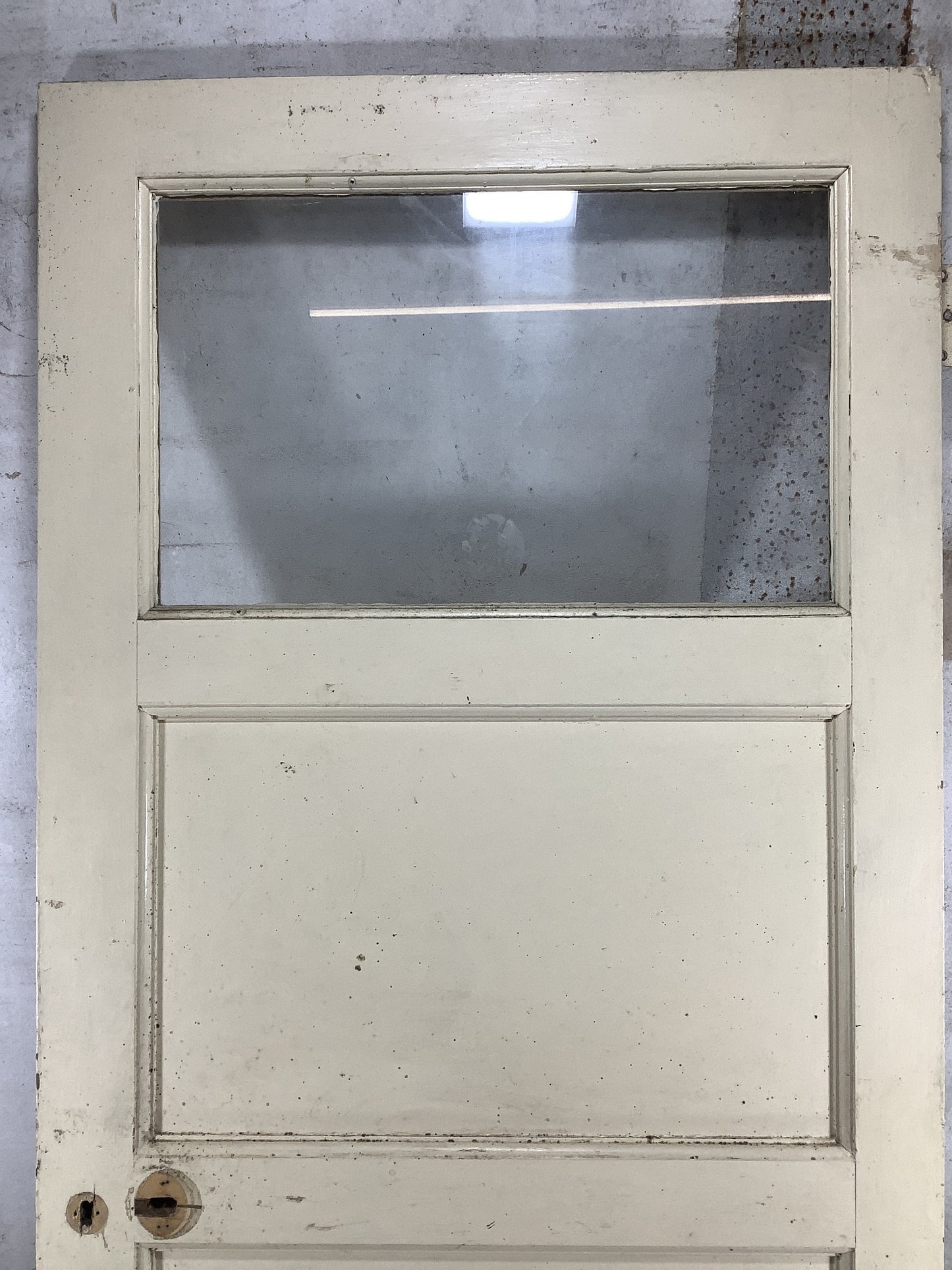 2nd Pic 1970s Internal Glazed Painted Pine Reclaimed Door