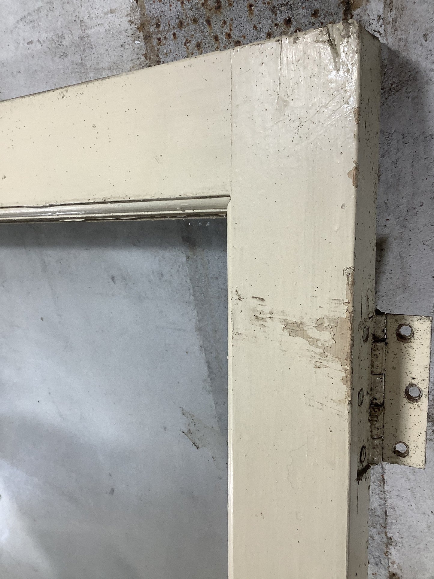 6th Pic 1970s Internal Glazed Painted Pine Reclaimed Door