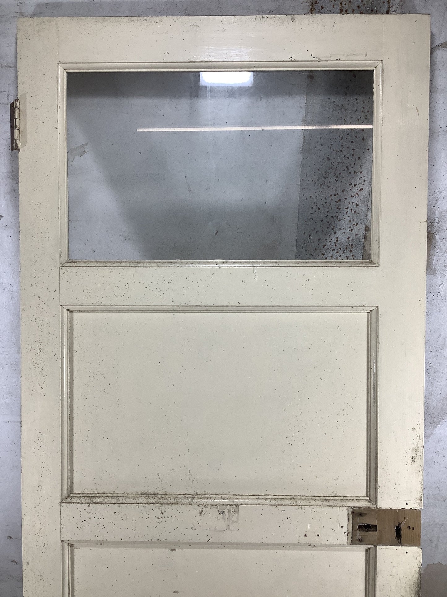 8th Pic 1970s Internal Glazed Painted Pine Reclaimed Door