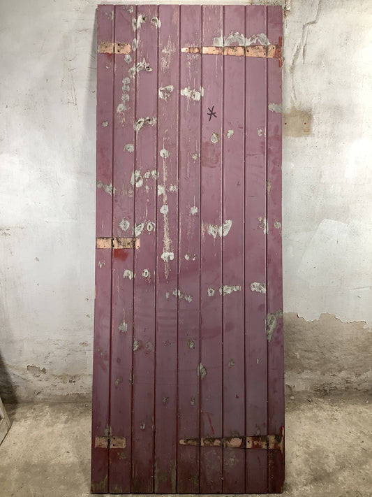 Main Picture Old Painted  Pine Reclaimed Door