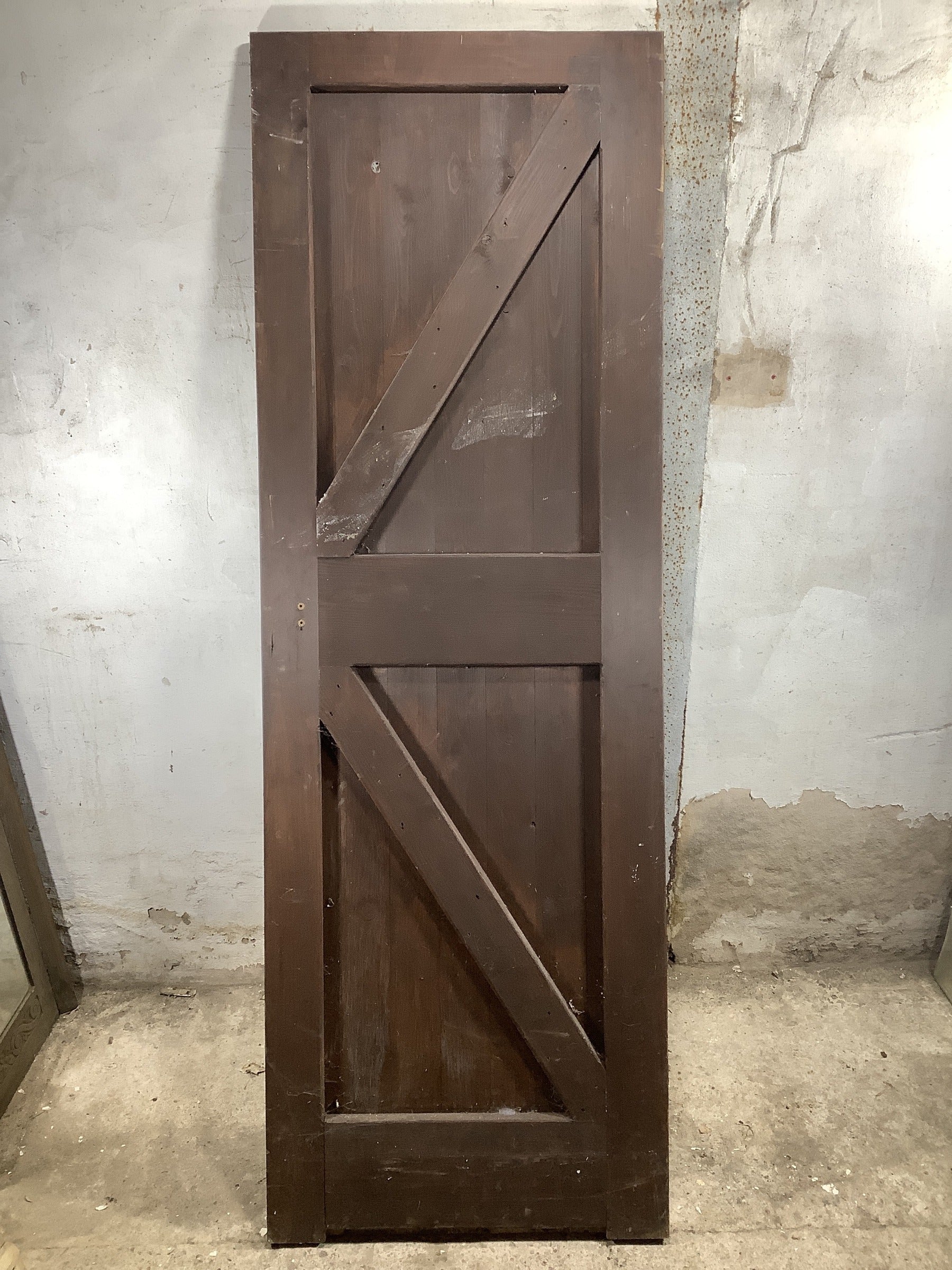 7th Pic Old External Stained  Pine Reclaimed Door