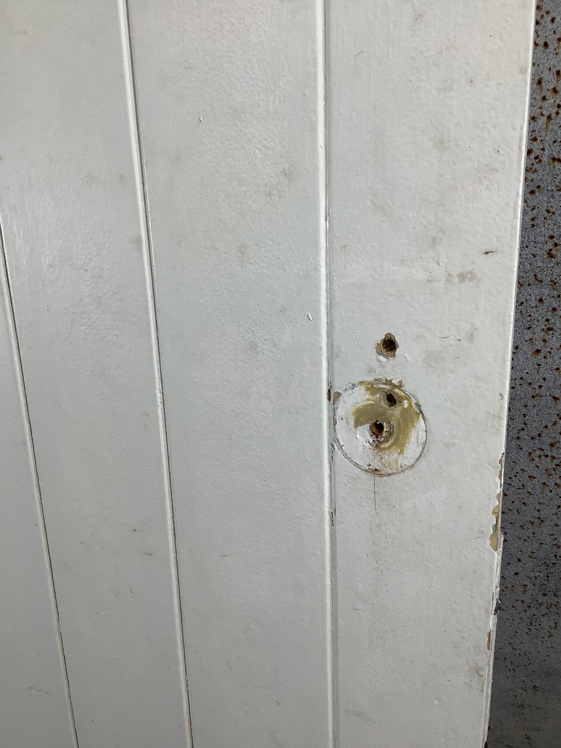 4th Picture showing old screw holes