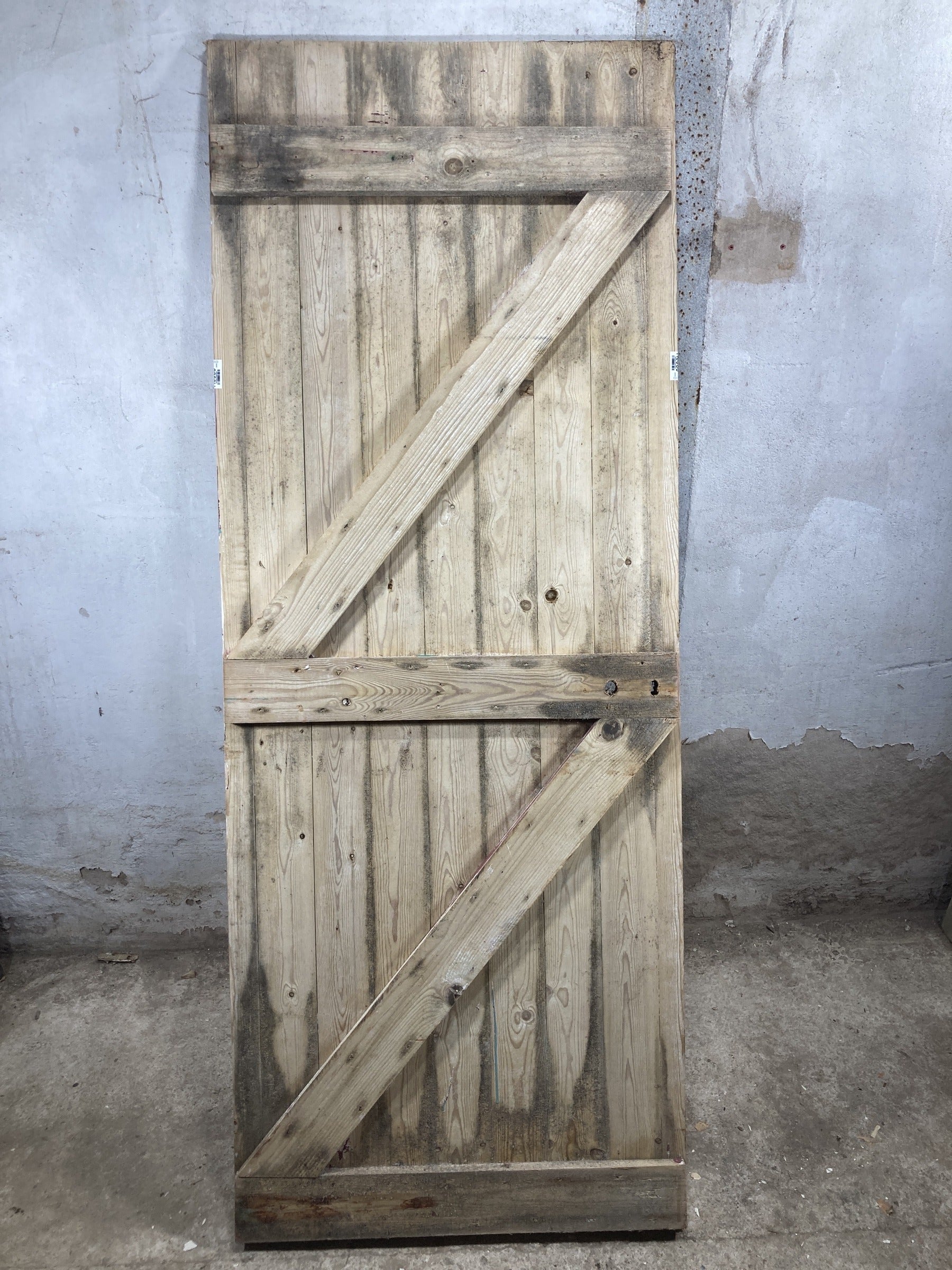 7th Pic Old Stripped  Pine Reclaimed Door
