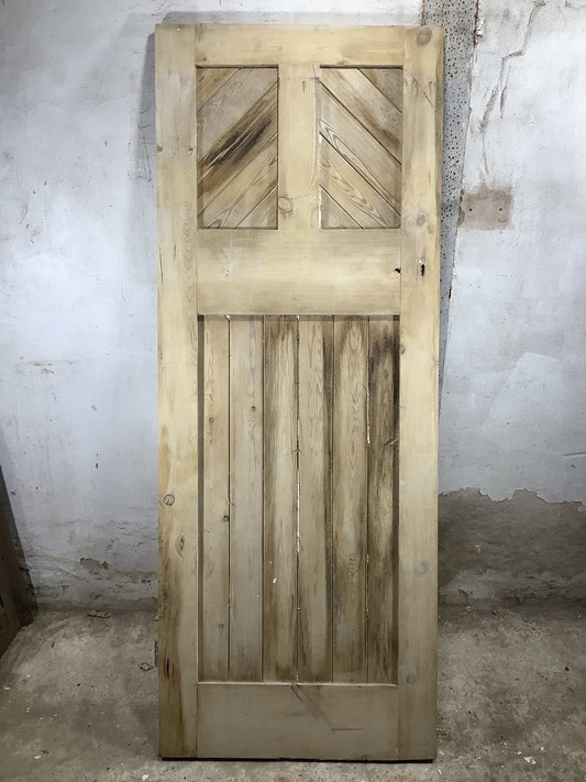 Main Picture Old Stripped  Pine Reclaimed Door