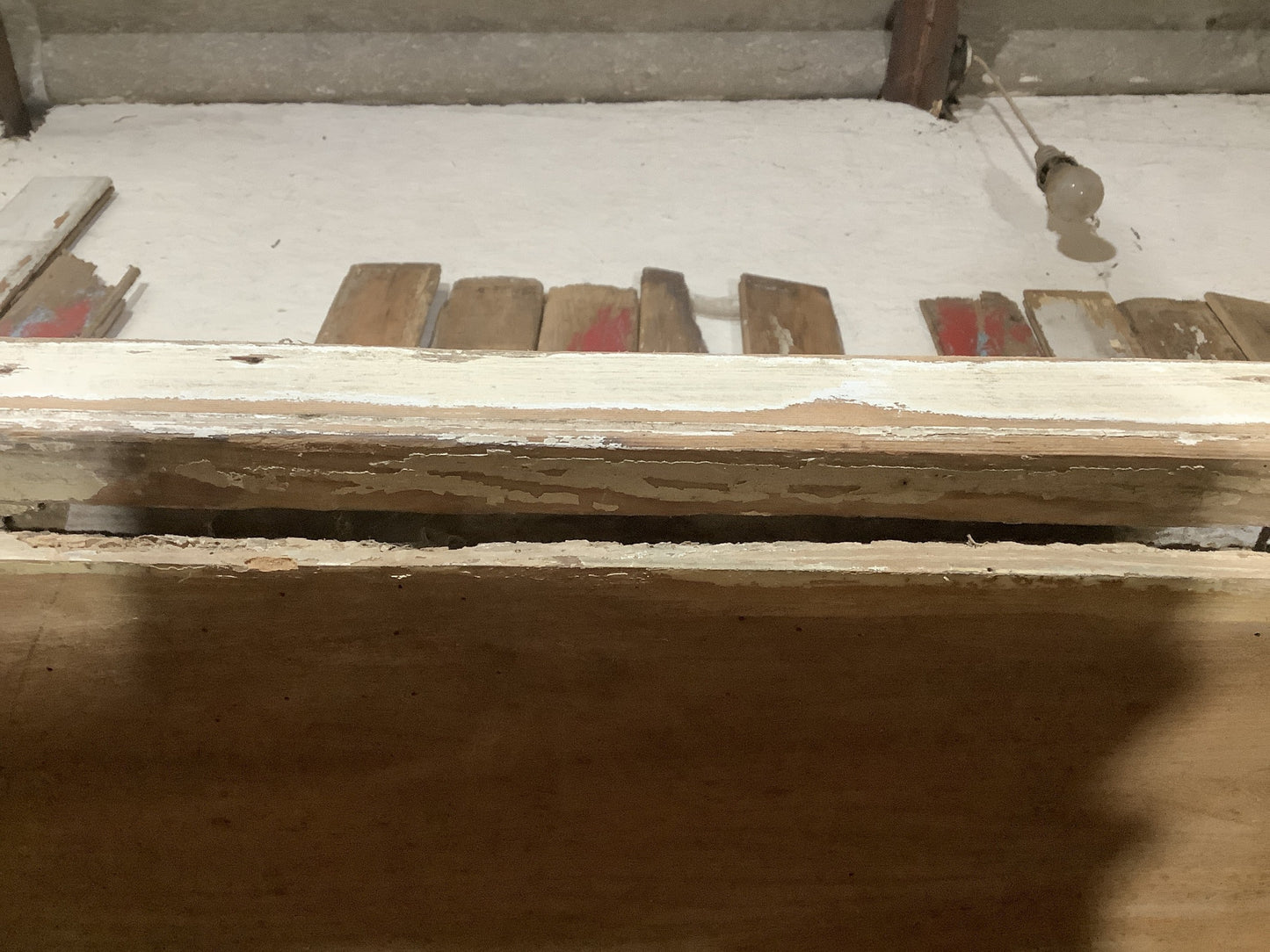 Top inside slight damage and old wood worm holes