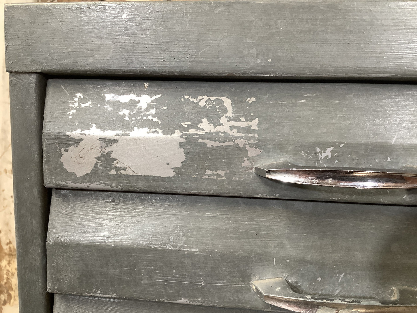 Pair of Vintage Industrial Grey Painted Metal Filling Cabinets 2'5"H 0'11" W