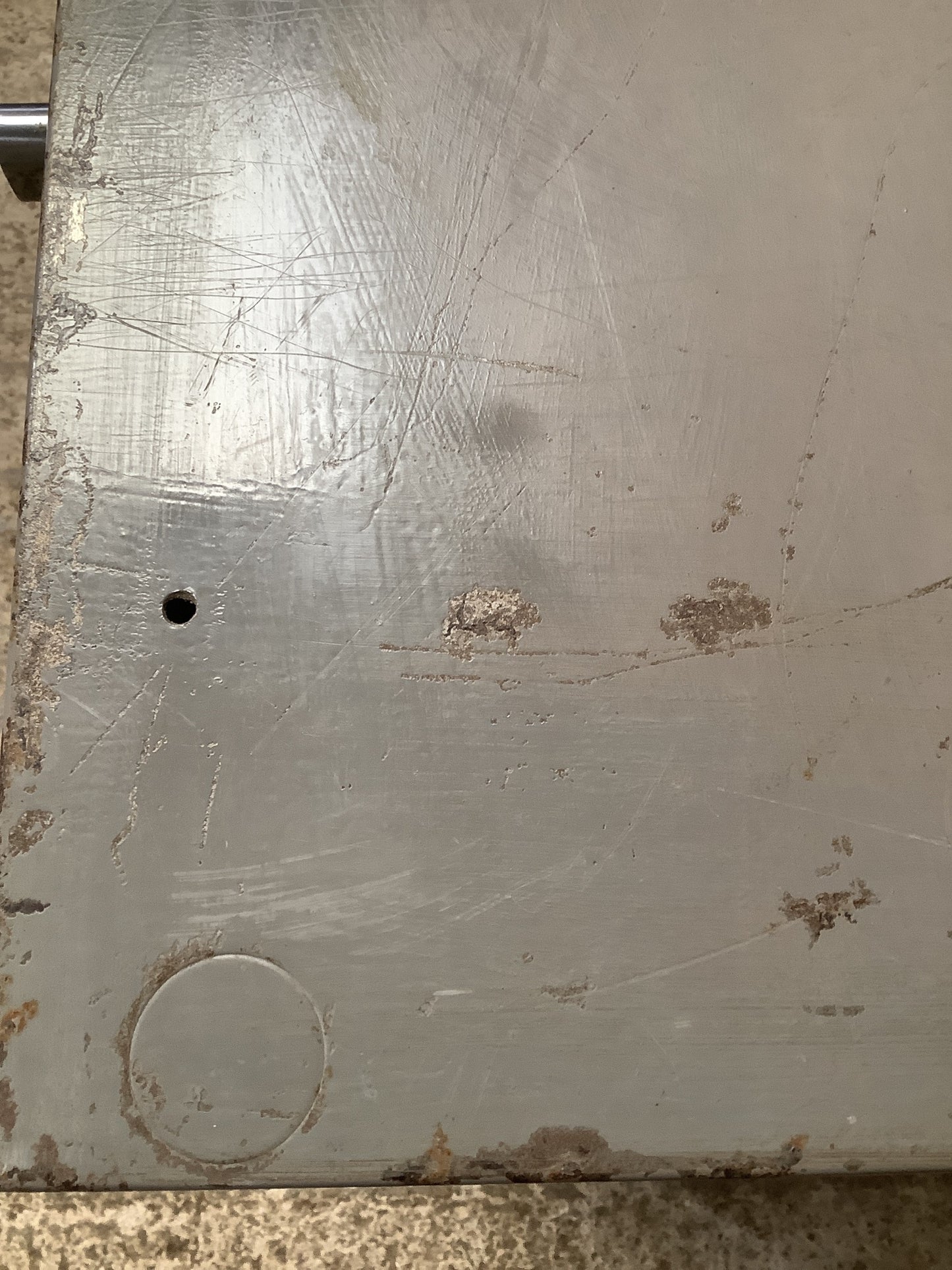 Vintage Grey Painted Industrial Metal Industrial Filling Cabinet 2’1"H 1'2" W