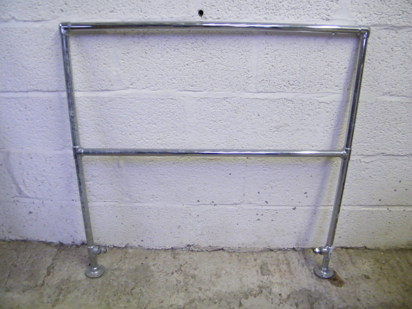 Reclaimed Chrome Floor Mounted Towel Rail