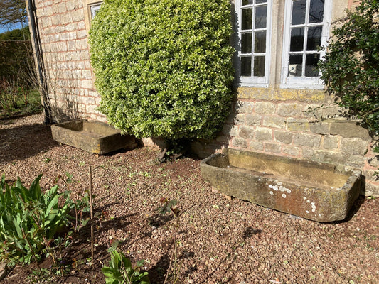 Two Stone Troughs Settled into a New Home in Stratton-on-the-Fosse