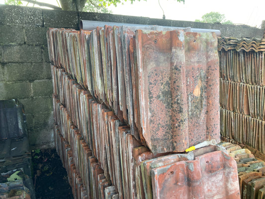 Reclaimed Clay Double Roman Roof Tiles at Somerset Reclamation