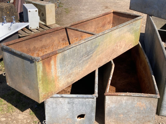 Riveted & Plain Galvanized Water Tanks & Old Cattle Drinking Troughs