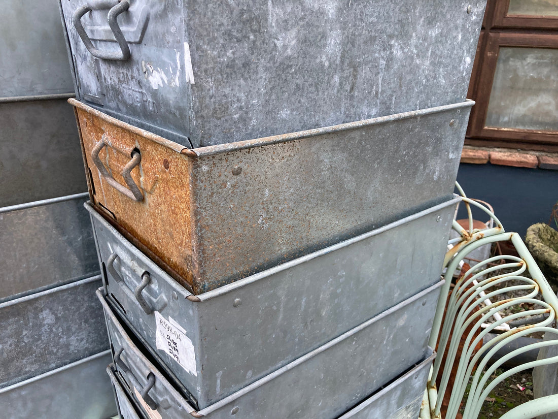 Galvanized Tote Trays – Tough, Useful, and Full of Character