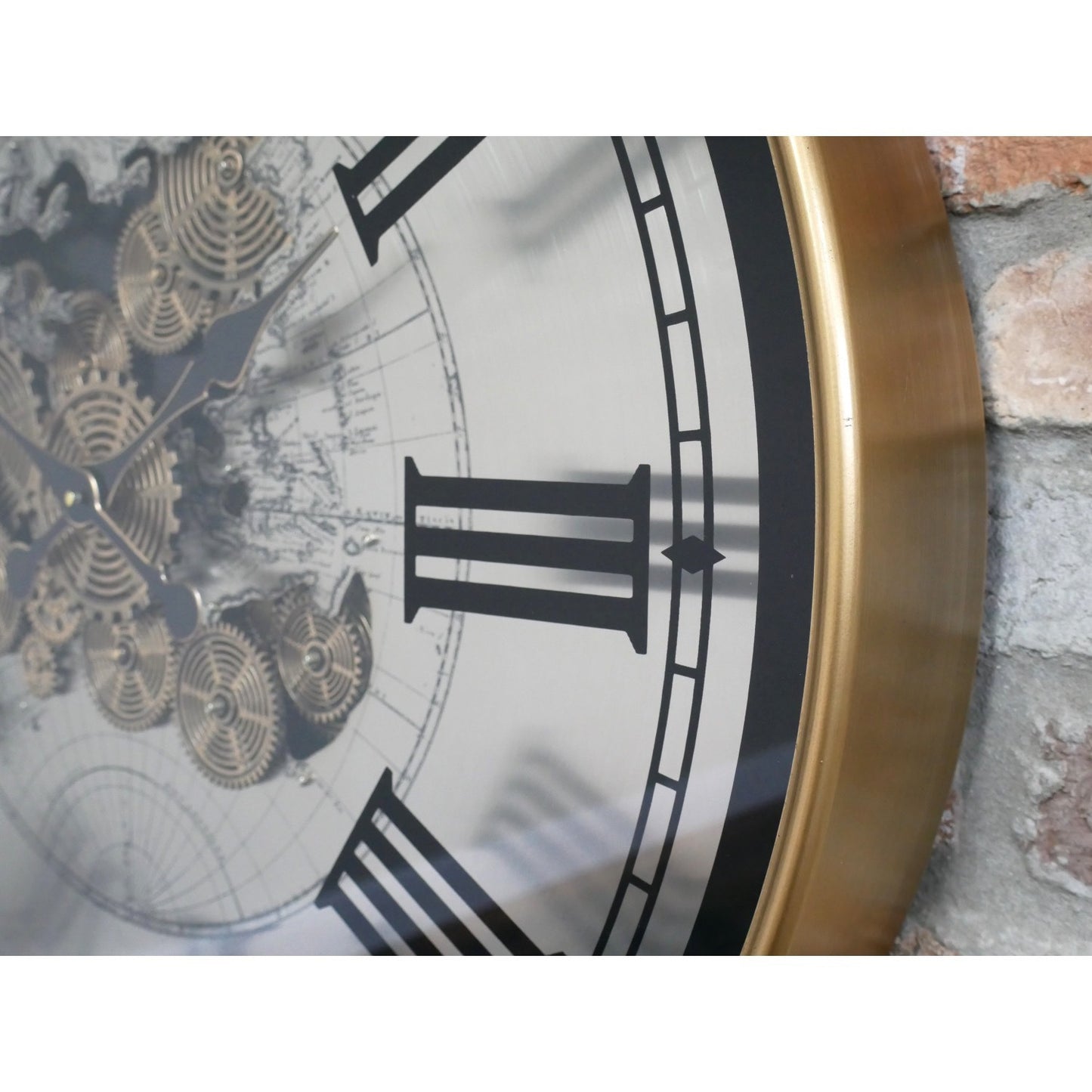 Large 80cm Diameter Wall Hanging Clock Roman Numerals