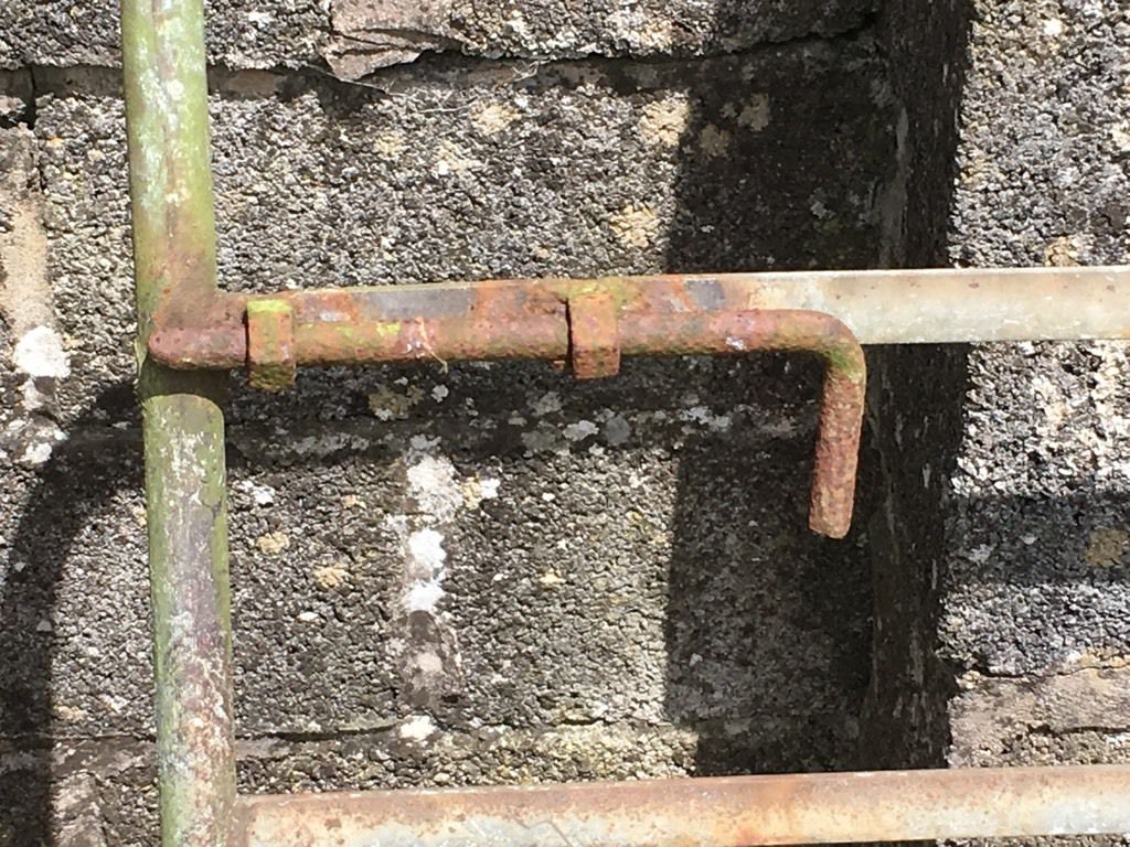 Old Salvaged Steel 6 Bar Galvanized Single Gate 46"