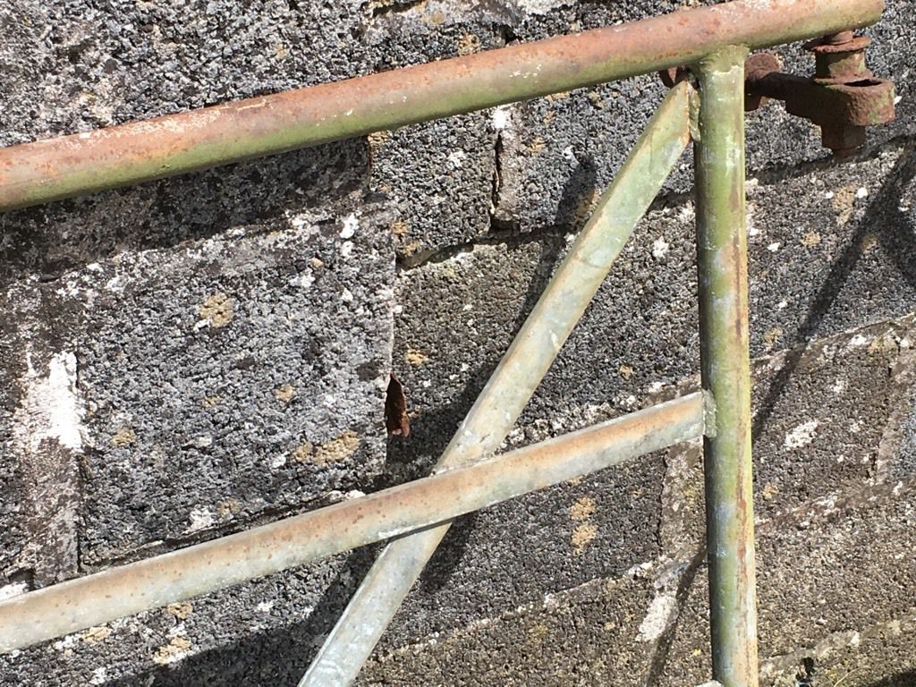 Old Salvaged Steel 6 Bar Galvanized Single Gate 46"