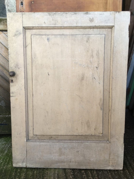 34 1/8”x 46” Reclaimed Victorian Painted Pine Single Panel Wide Internal Door