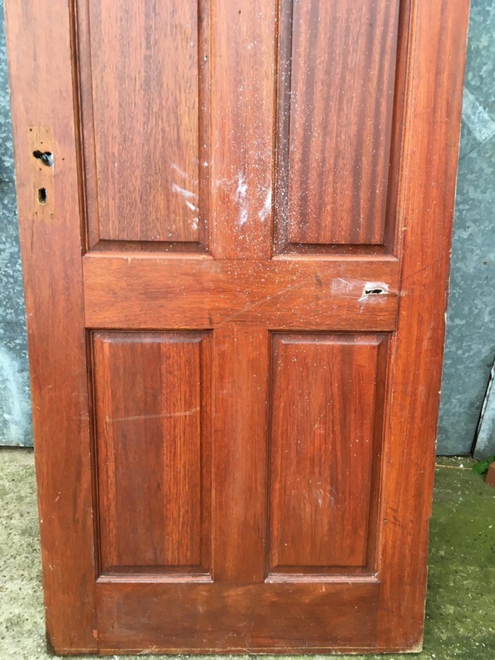 29x77 1/4” Reclaimed Modern Varnished Sapele Six Panel 2over2over2 Internal Door