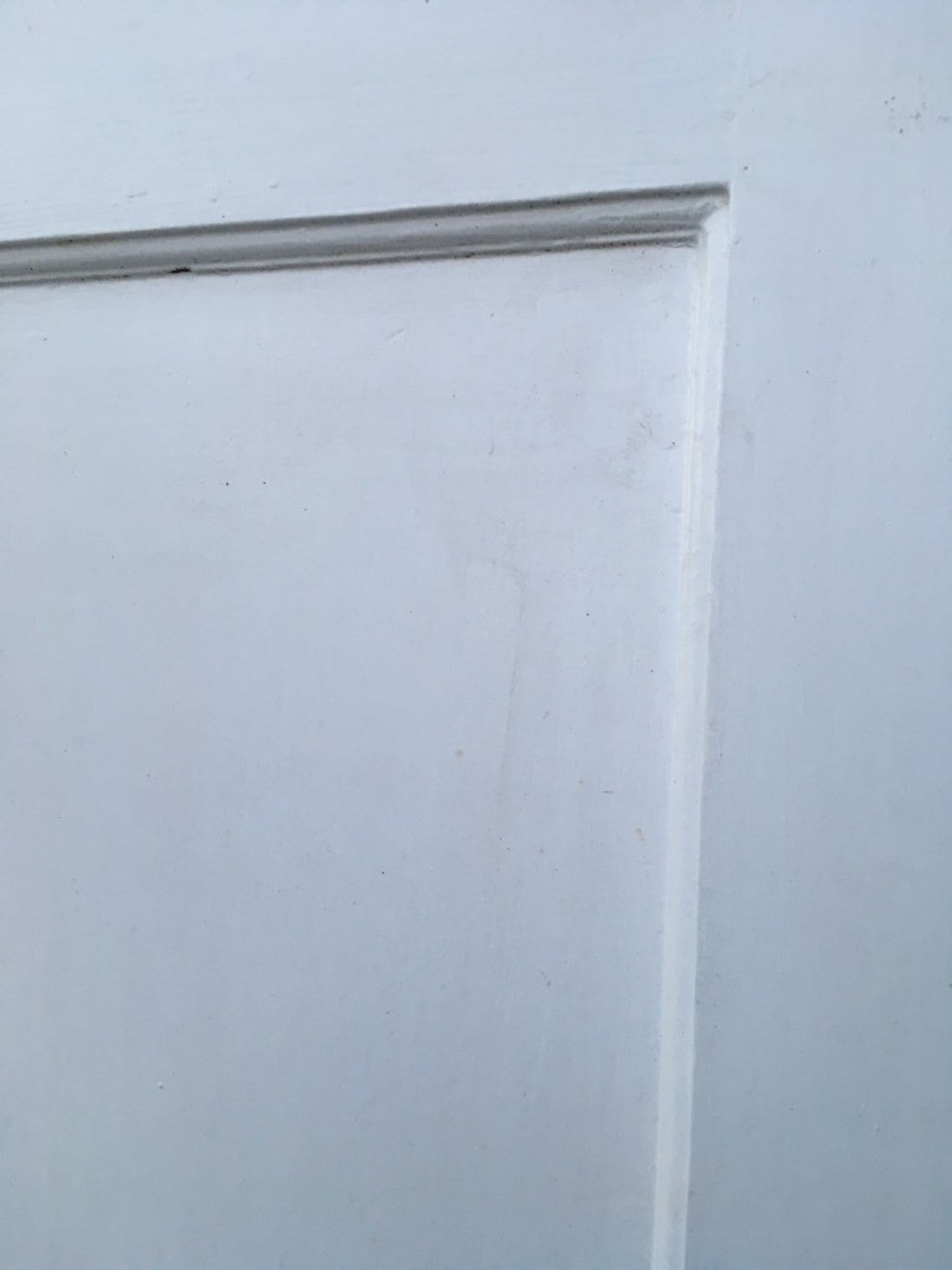 29 3/4"x76 1/2" Reclaimed 1930s Painted Pitch Pine 1 Over 3 Internal Door