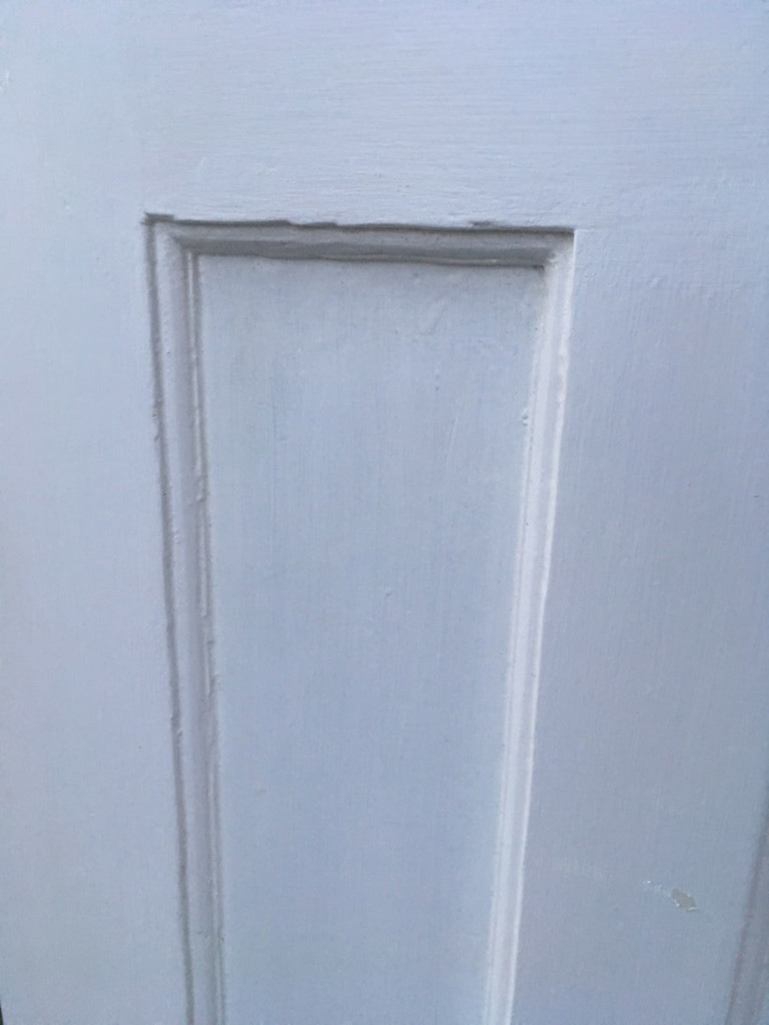 29 3/4"x76 1/2" Reclaimed 1930s Painted Pitch Pine 1 Over 3 Internal Door