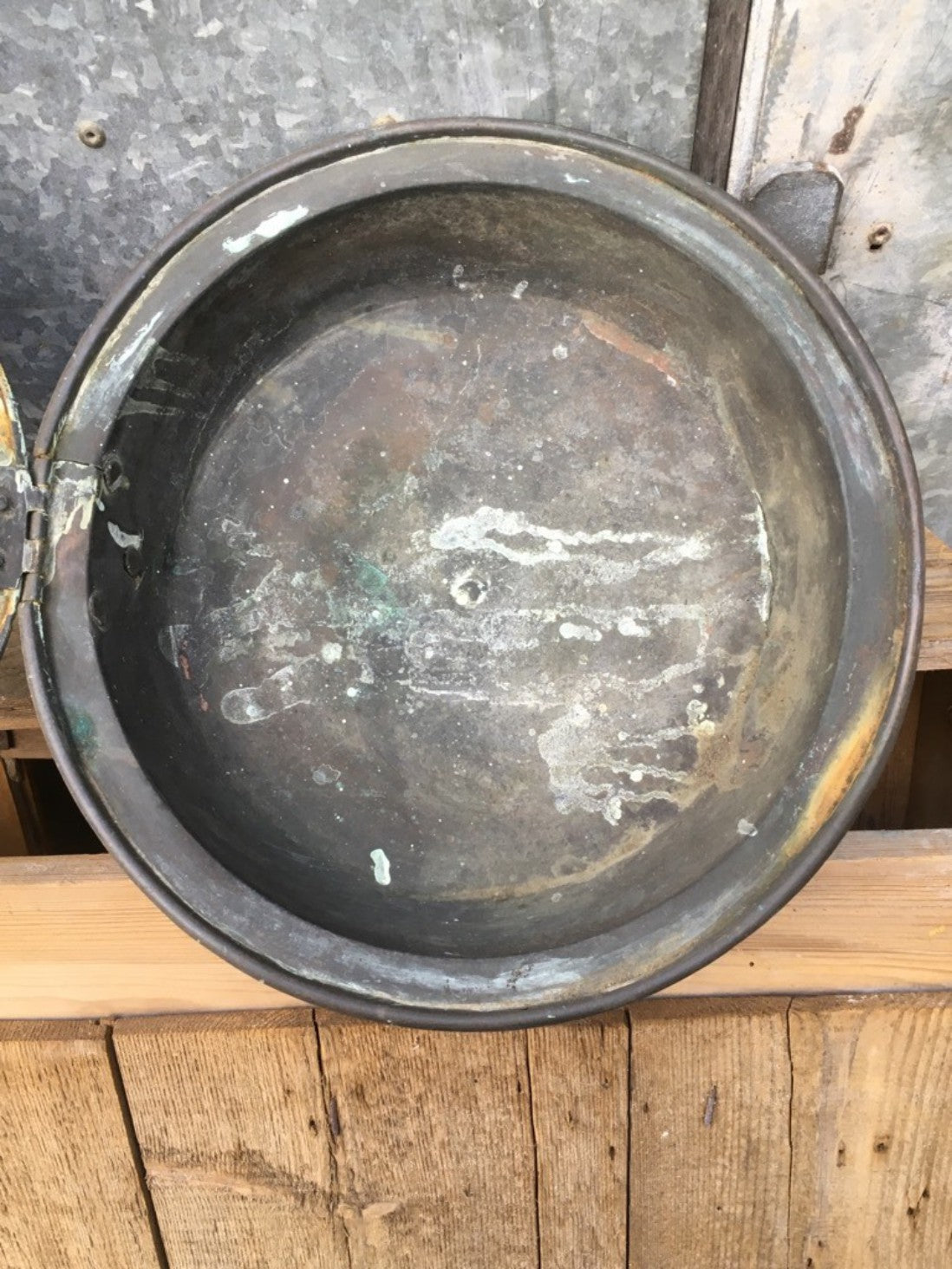 91cm By 34cm Large Antique Victorian Copper Bed Warming Pan With Short Handle