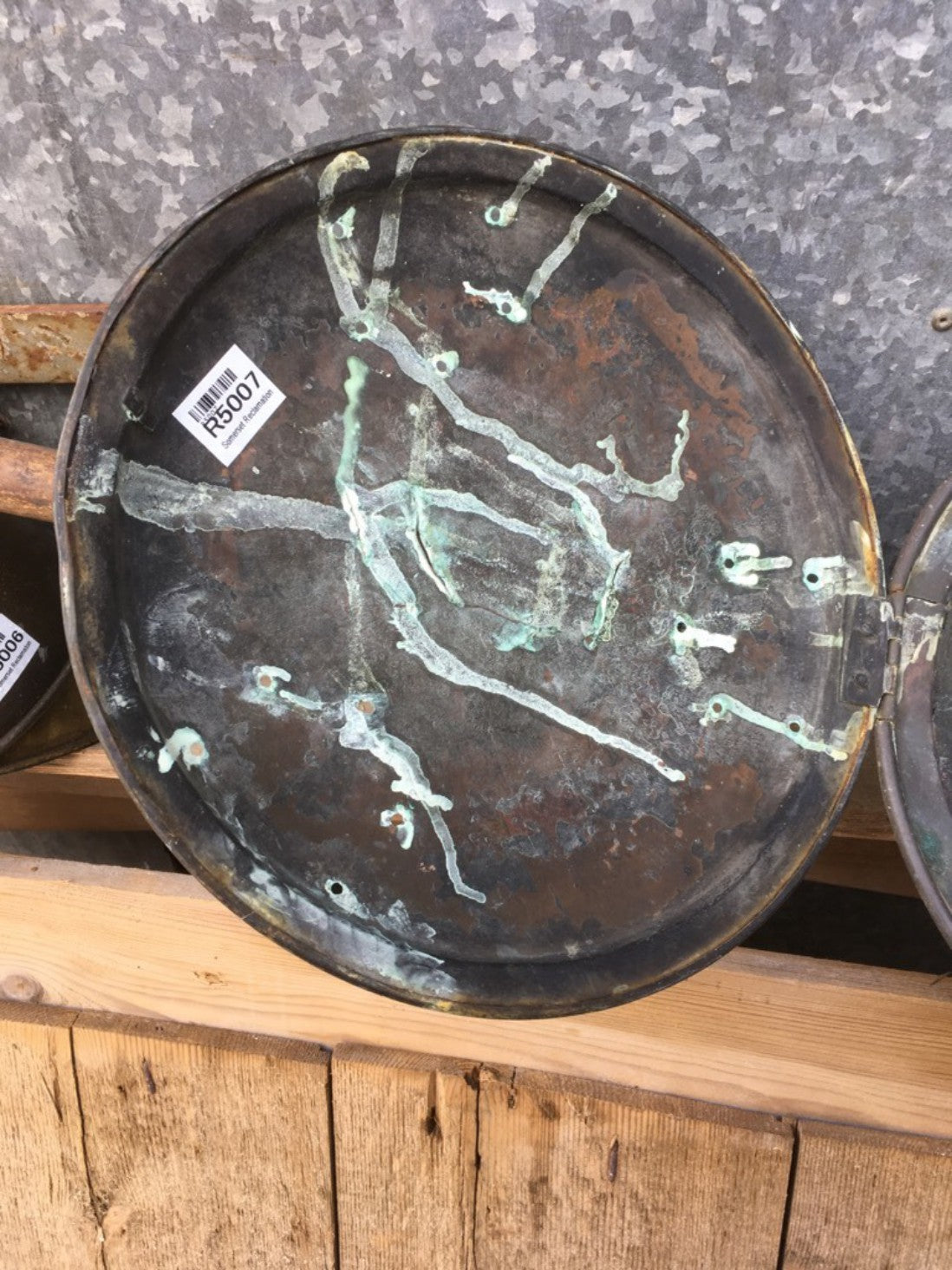 91cm By 34cm Large Antique Victorian Copper Bed Warming Pan With Short Handle