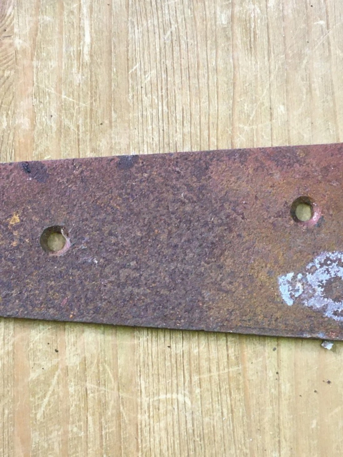 22" Big Long Pair Of Salvaged Old Wrought Iron Heavy Duty T Strap Door Hinges