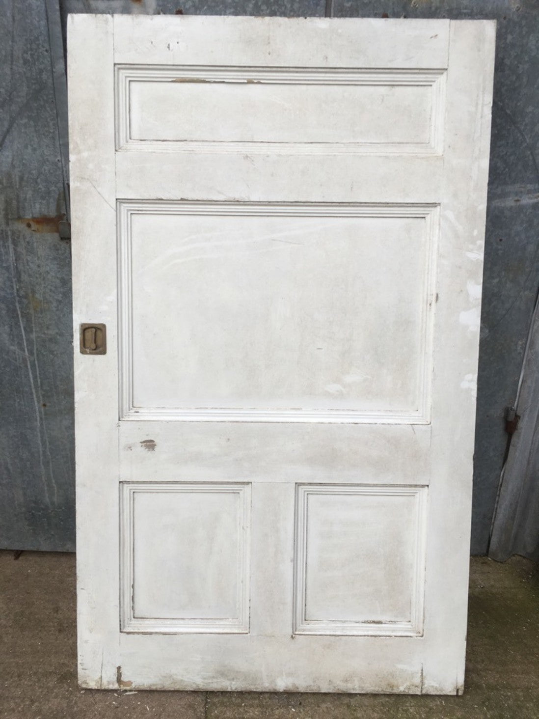 44 5/8"x74 3/8" Victorian Painted Pine Four Panel 2 Over 2 Short Internal Door
