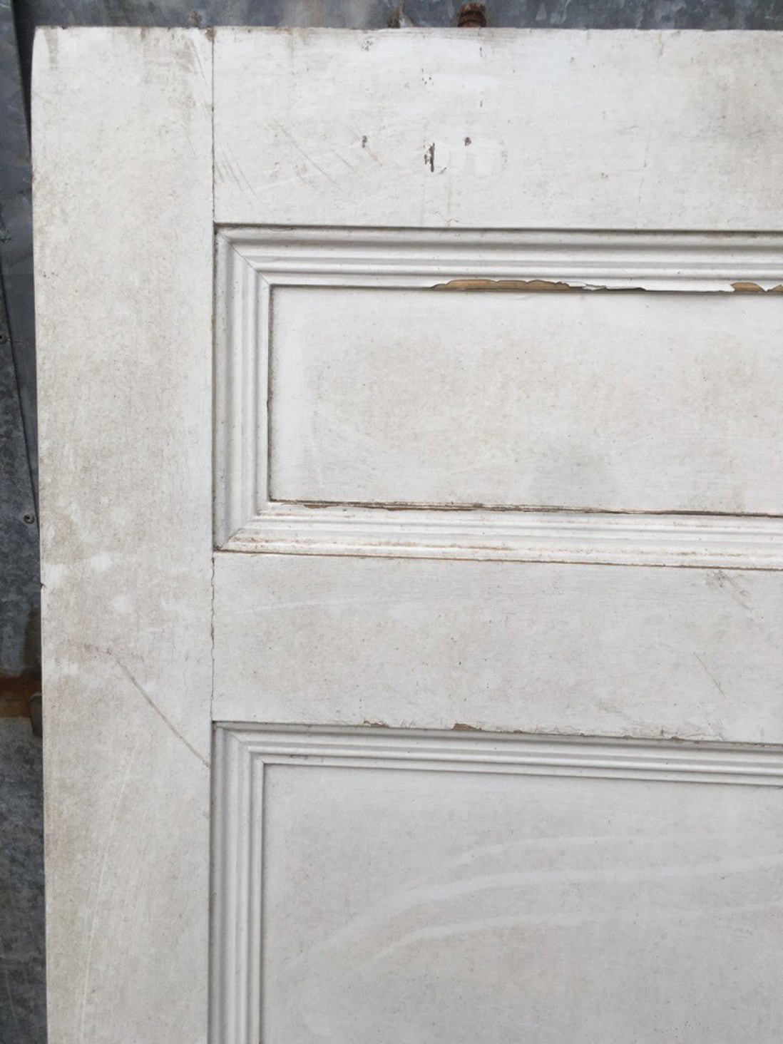 44 5/8"x74 3/8" Victorian Painted Pine Four Panel 2 Over 2 Short Internal Door