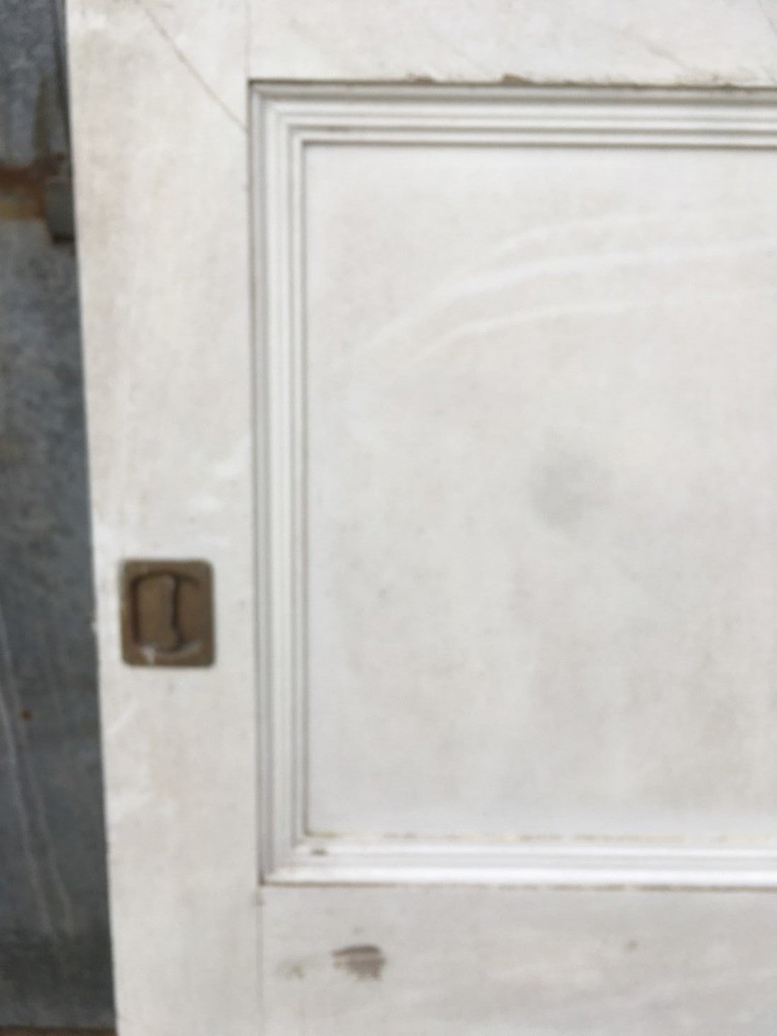 44 5/8"x74 3/8" Victorian Painted Pine Four Panel 2 Over 2 Short Internal Door