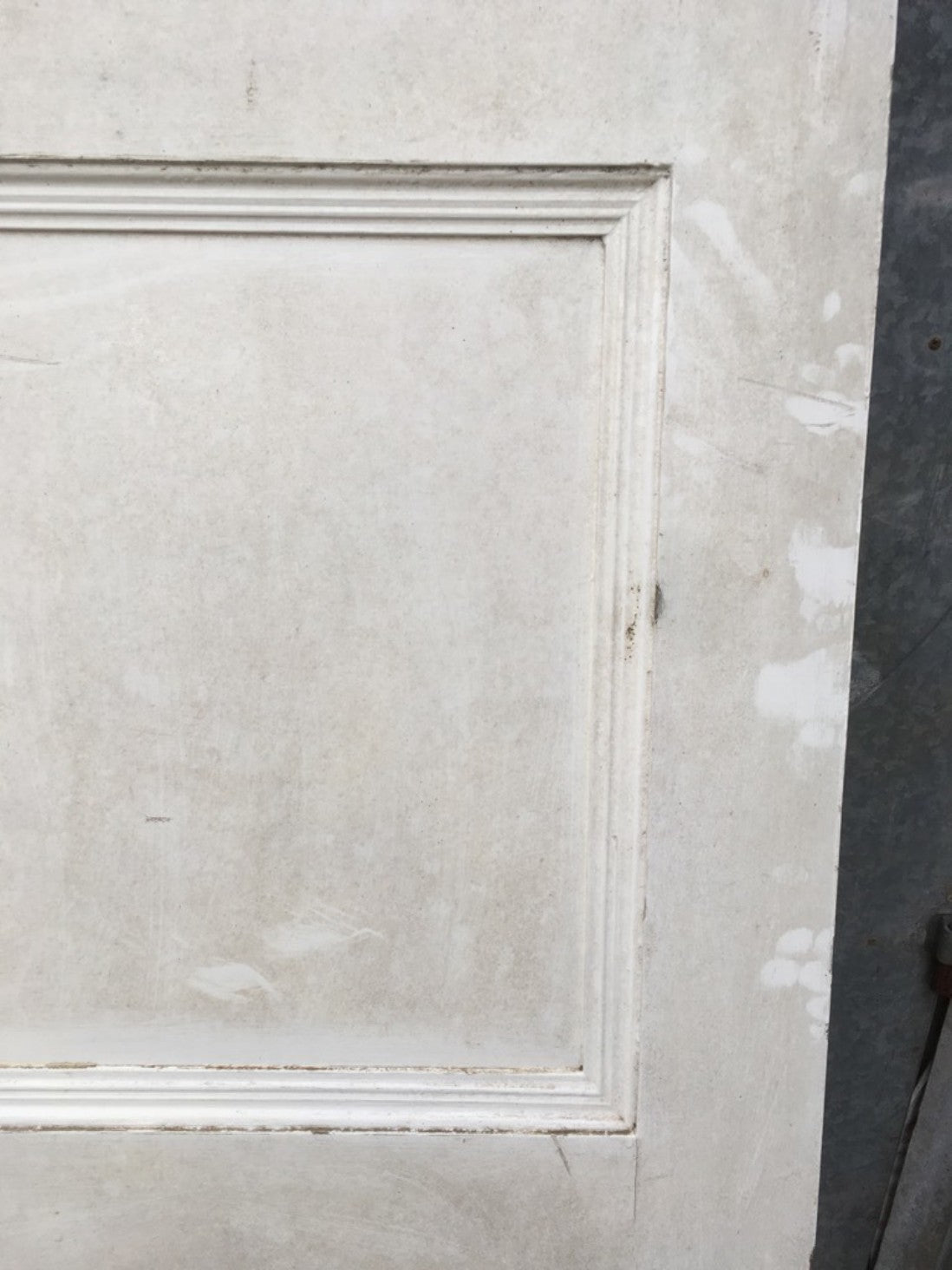 44 5/8"x74 3/8" Victorian Painted Pine Four Panel 2 Over 2 Short Internal Door