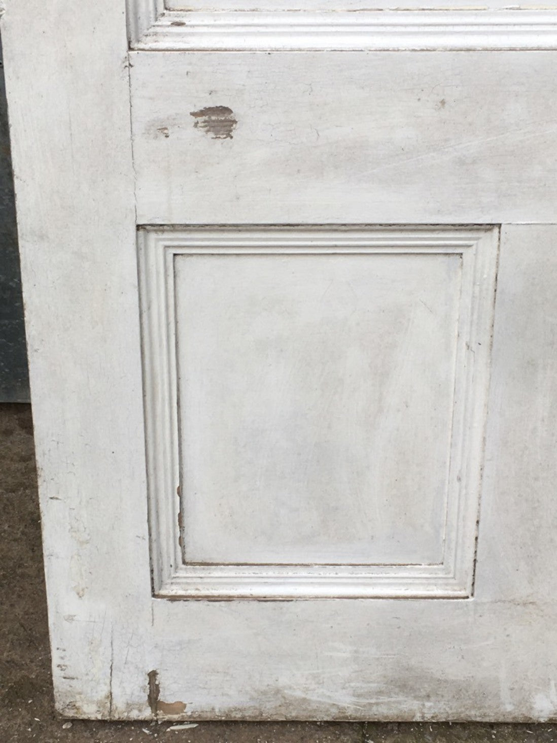 44 5/8"x74 3/8" Victorian Painted Pine Four Panel 2 Over 2 Short Internal Door