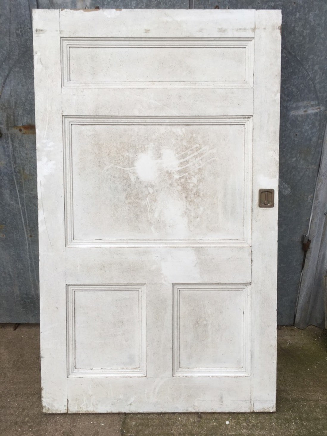 44 5/8"x74 3/8" Victorian Painted Pine Four Panel 2 Over 2 Short Internal Door