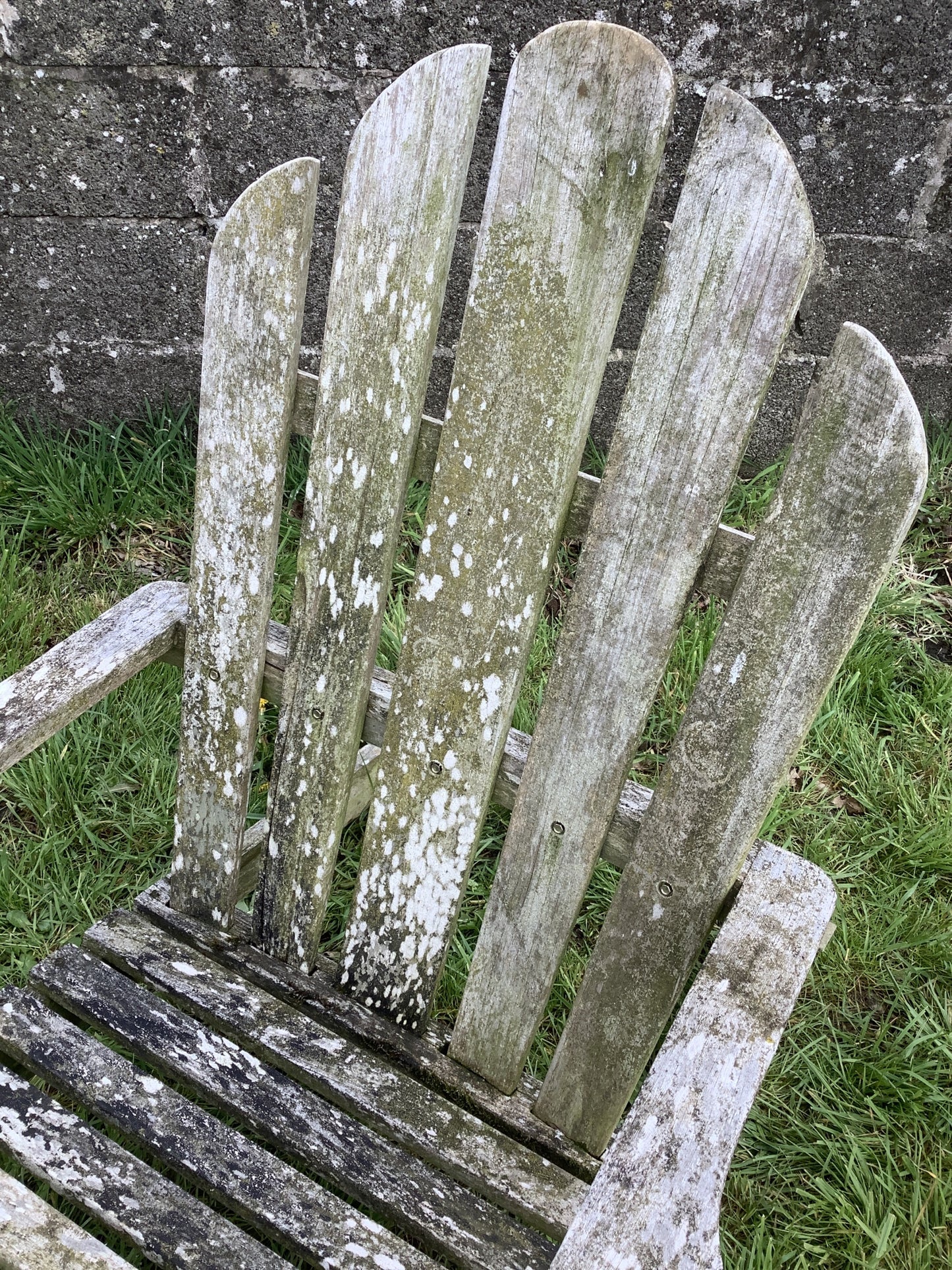 Low Sun lounger Rustic Solid Old Reclaimed Teak Carver Arm Garden Chair 3'4"H