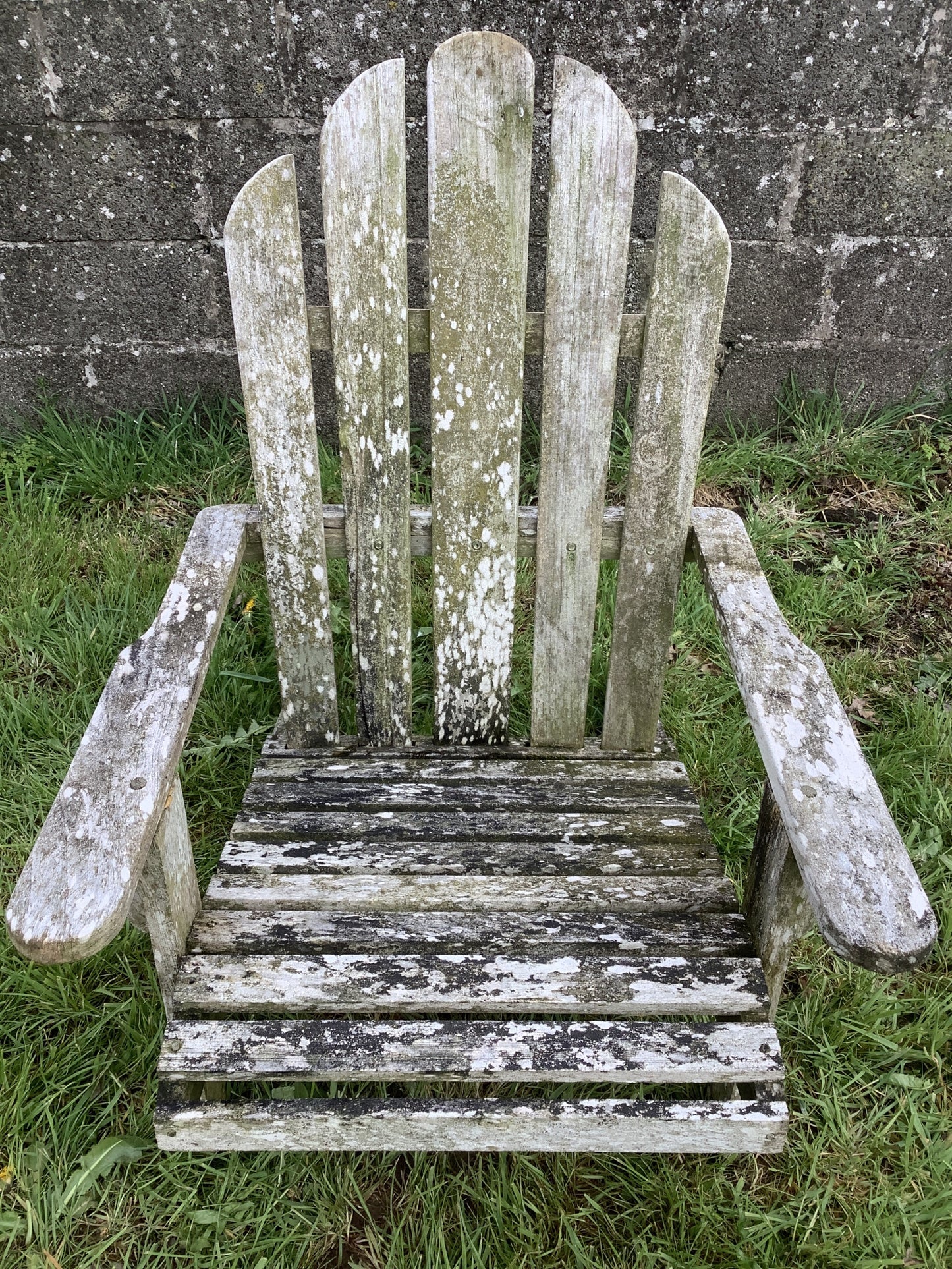 Low Sun lounger Rustic Solid Old Reclaimed Teak Carver Arm Garden Chair 3'4"H