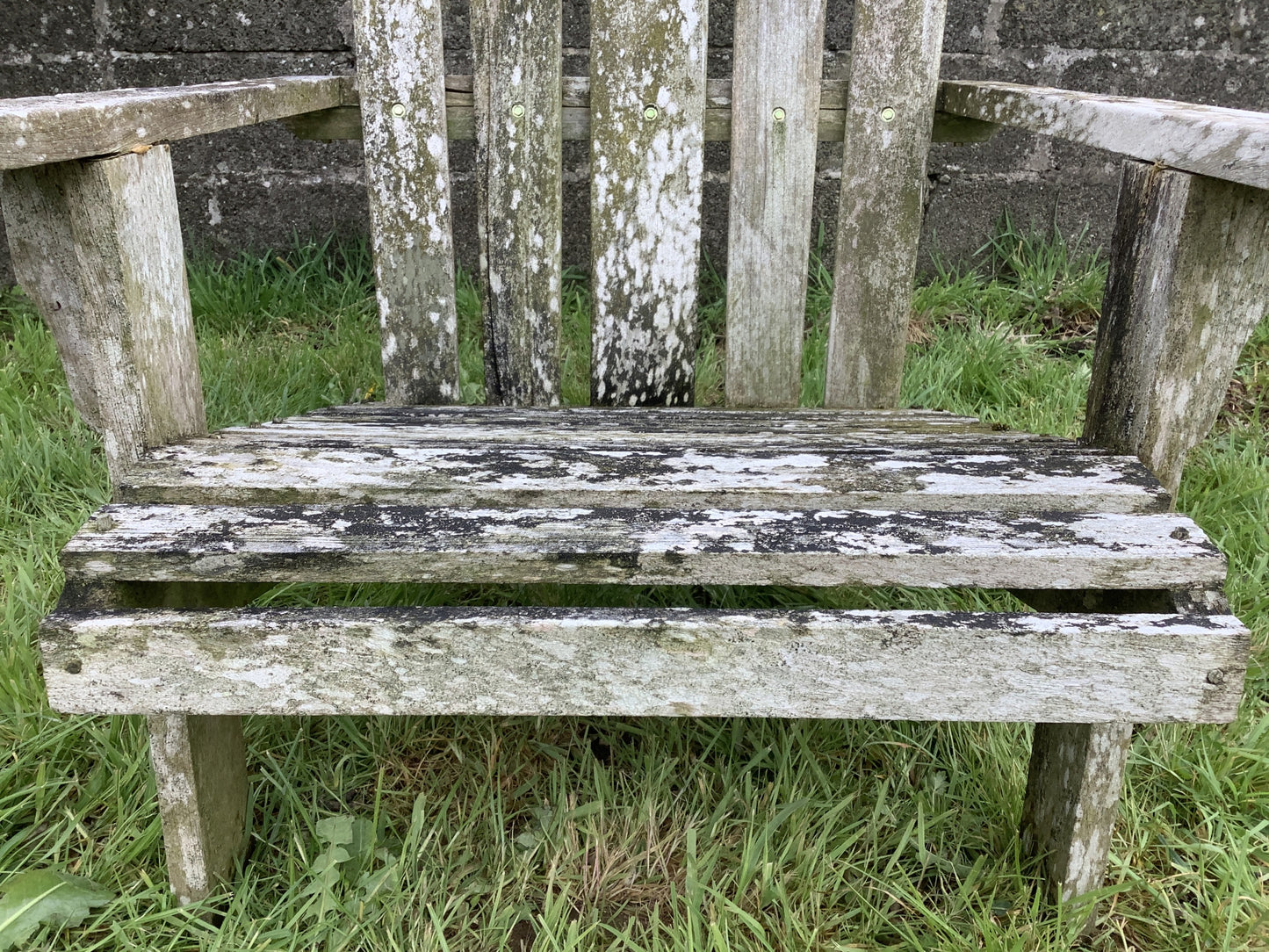 Low Sun lounger Rustic Solid Old Reclaimed Teak Carver Arm Garden Chair 3'4"H