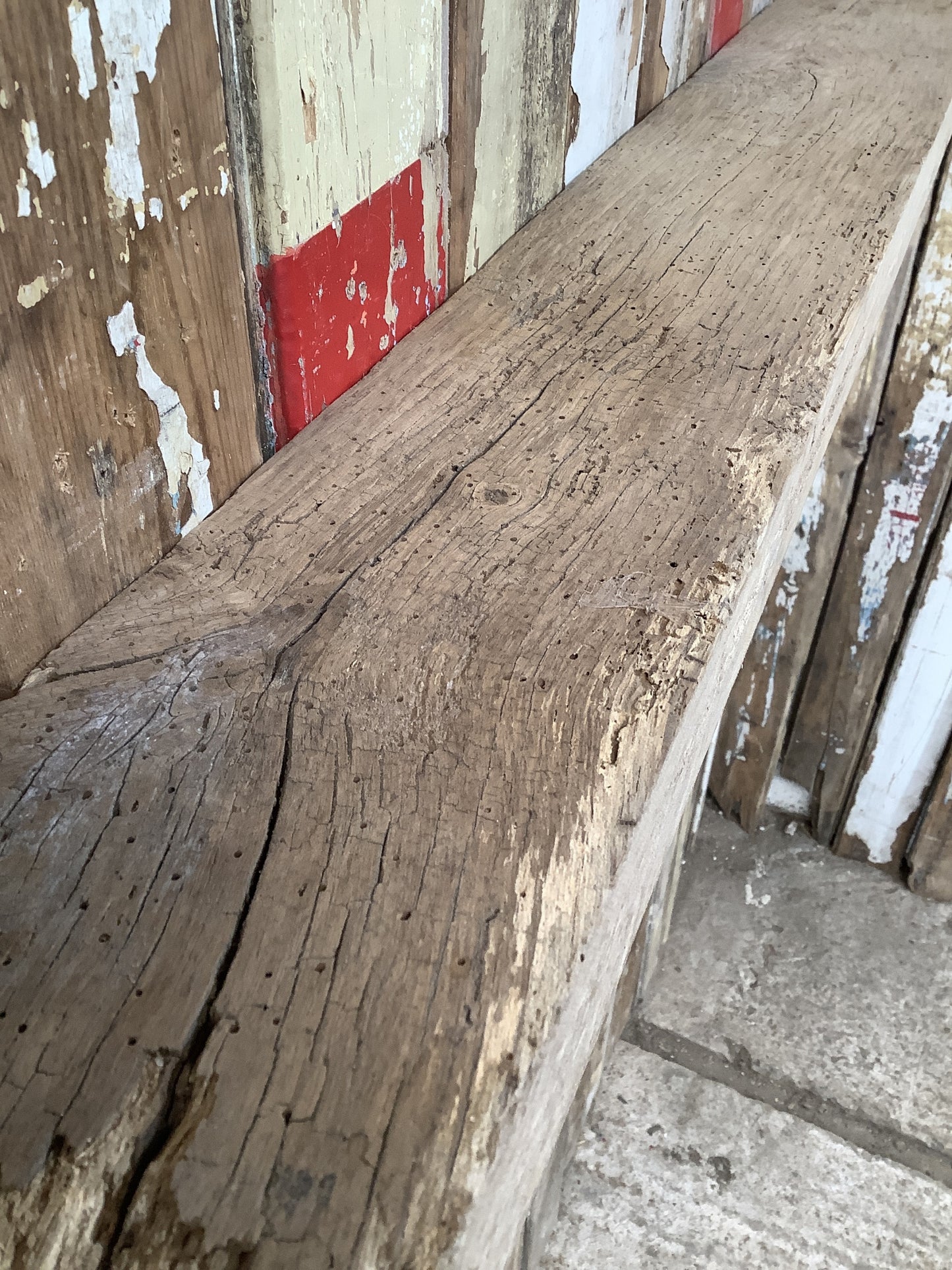 33" Reclaimed Rustic Solid English Oak Floating Shelf Plank
