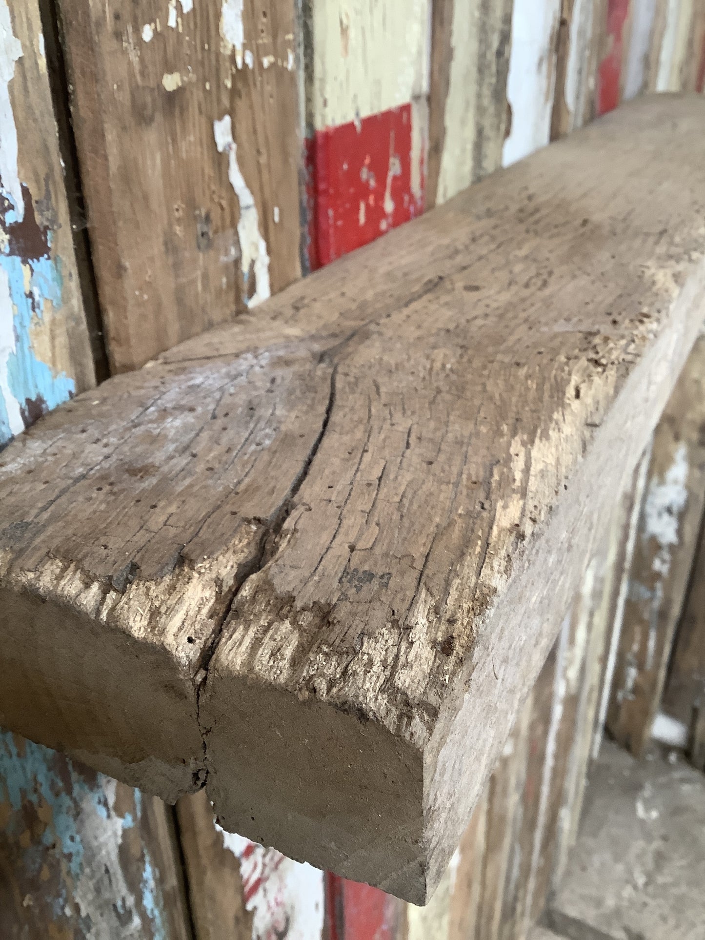33" Reclaimed Rustic Solid English Oak Floating Shelf Plank