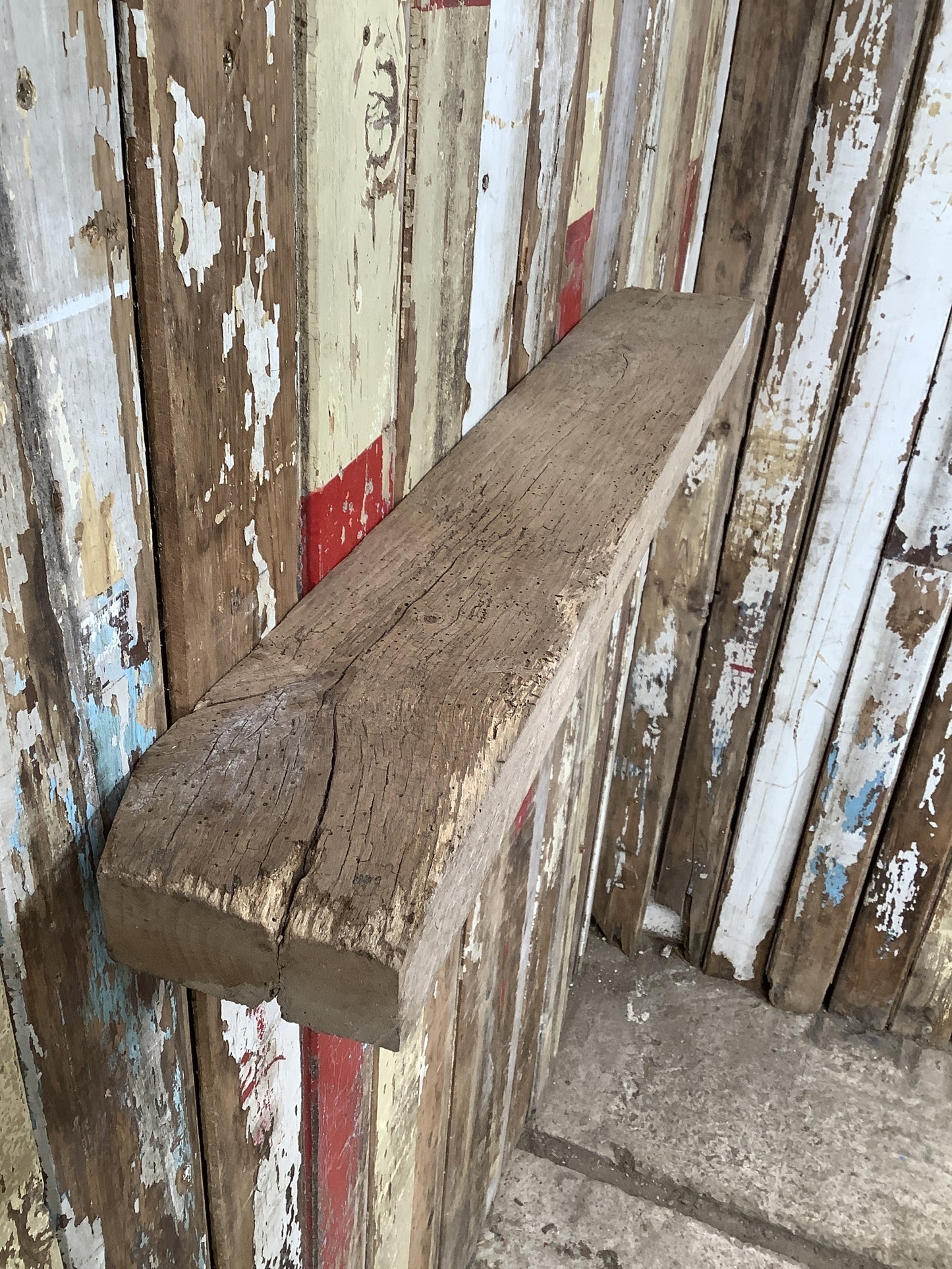 33" Reclaimed Rustic Solid English Oak Floating Shelf Plank