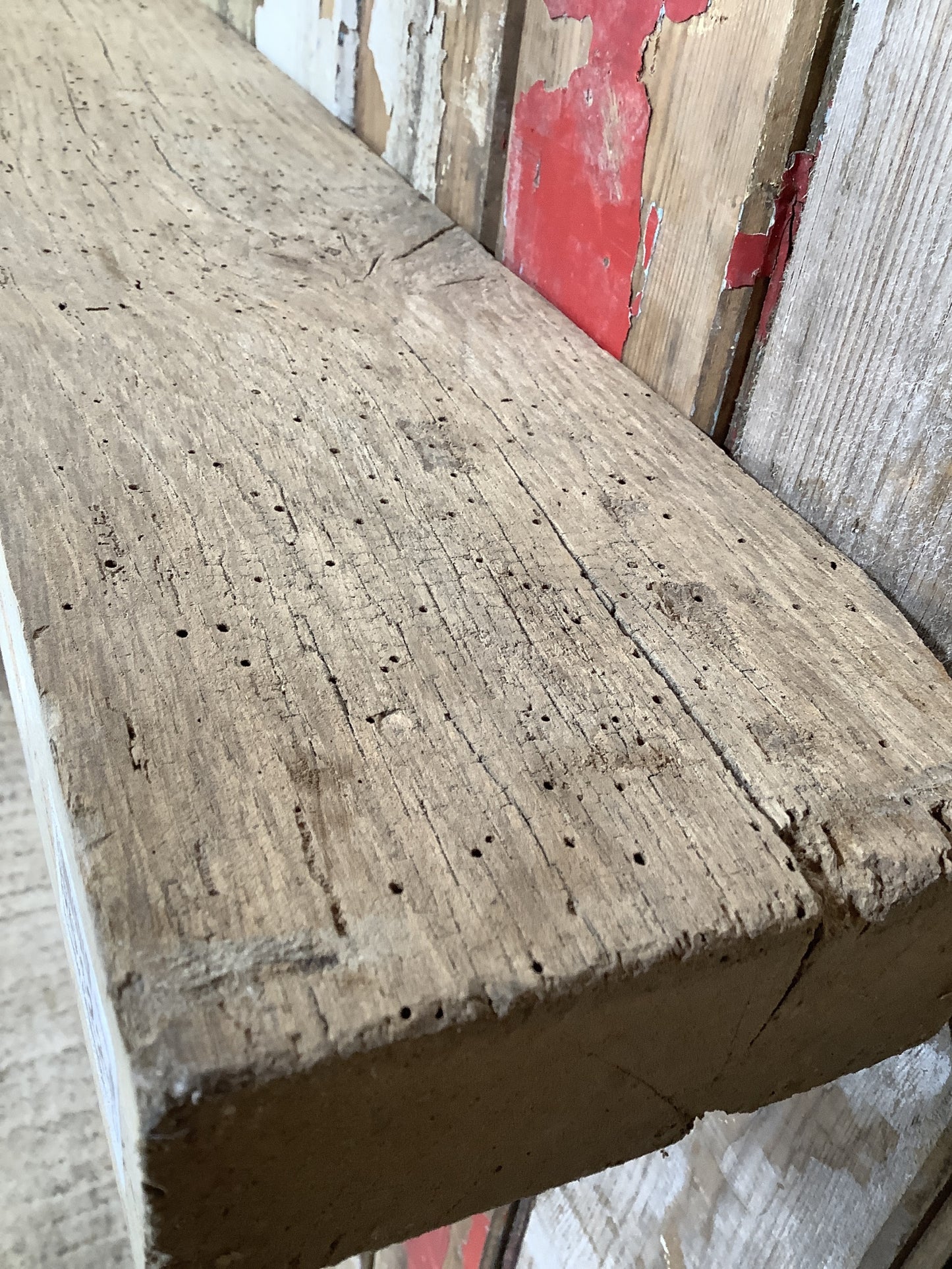 33" Reclaimed Rustic Solid English Oak Floating Shelf Plank