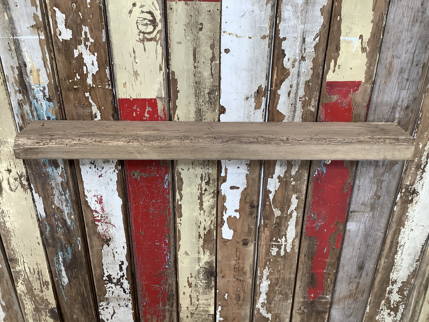 2'7"L Reclaimed Rustic Solid English Oak Floating Shelf Plank