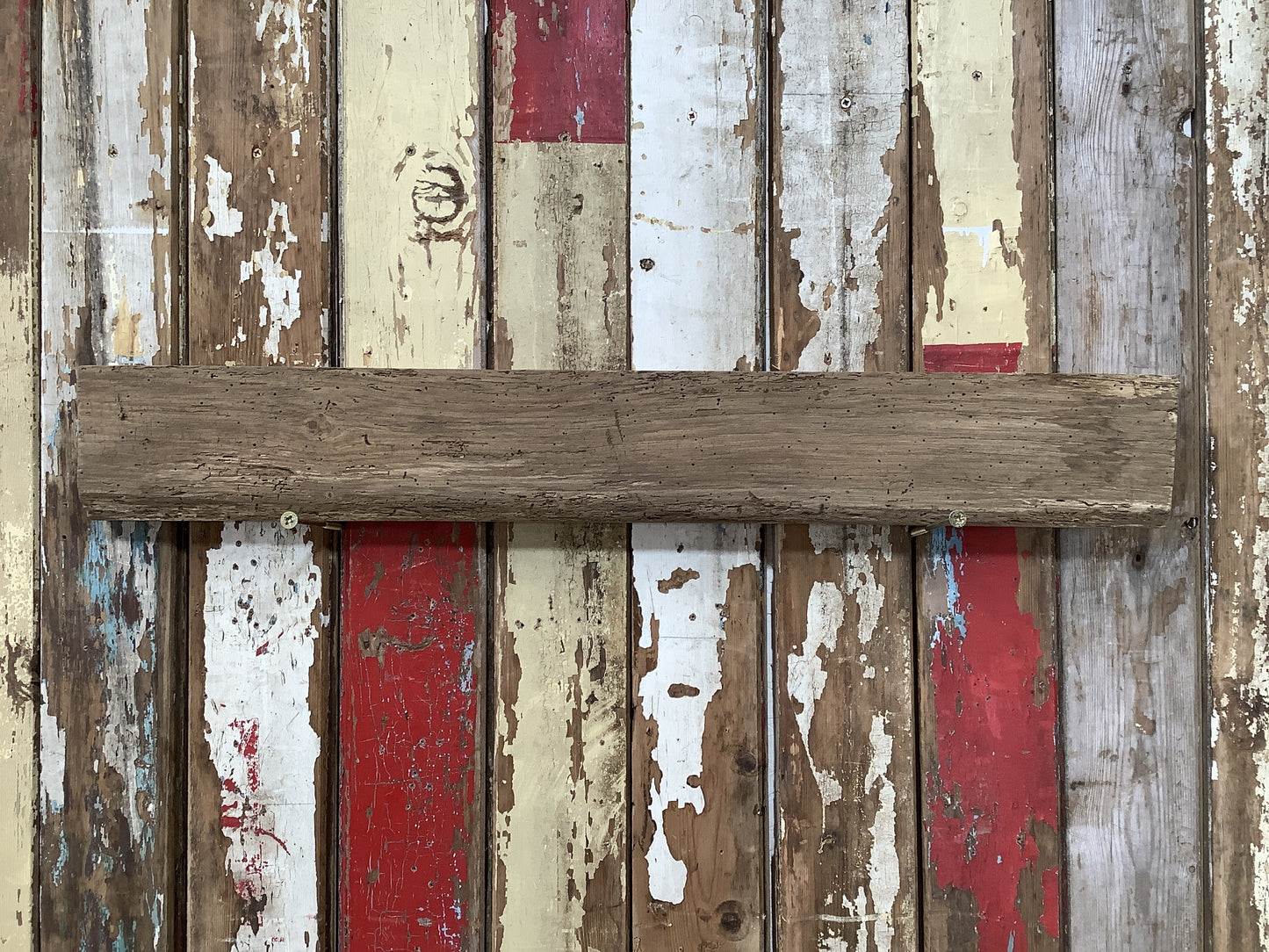 2'7"L Reclaimed Rustic Solid English Oak Floating Shelf Plank