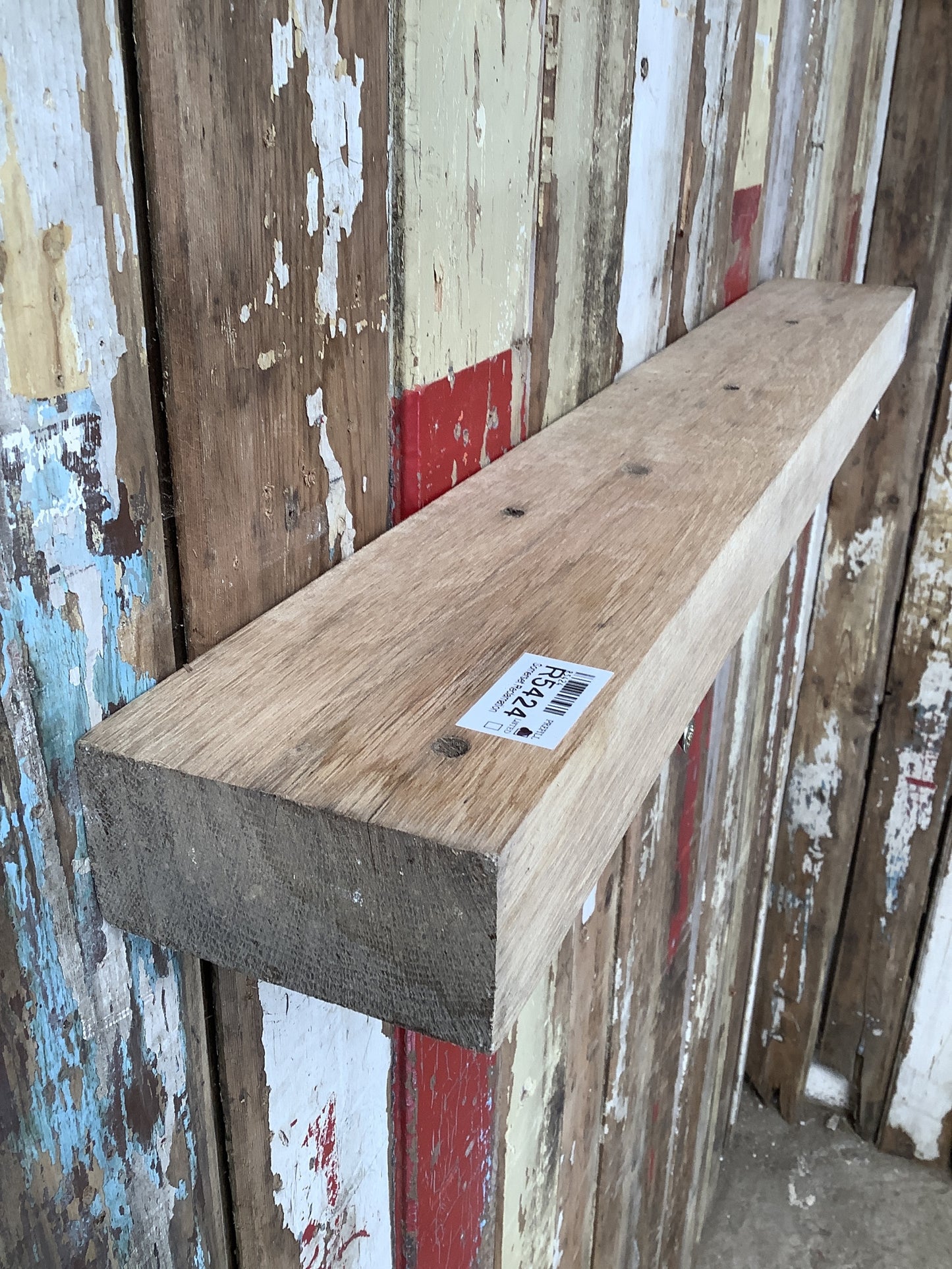 Reclaimed Rustic Solid English Oak Floating Shelf Plank 2'5"L