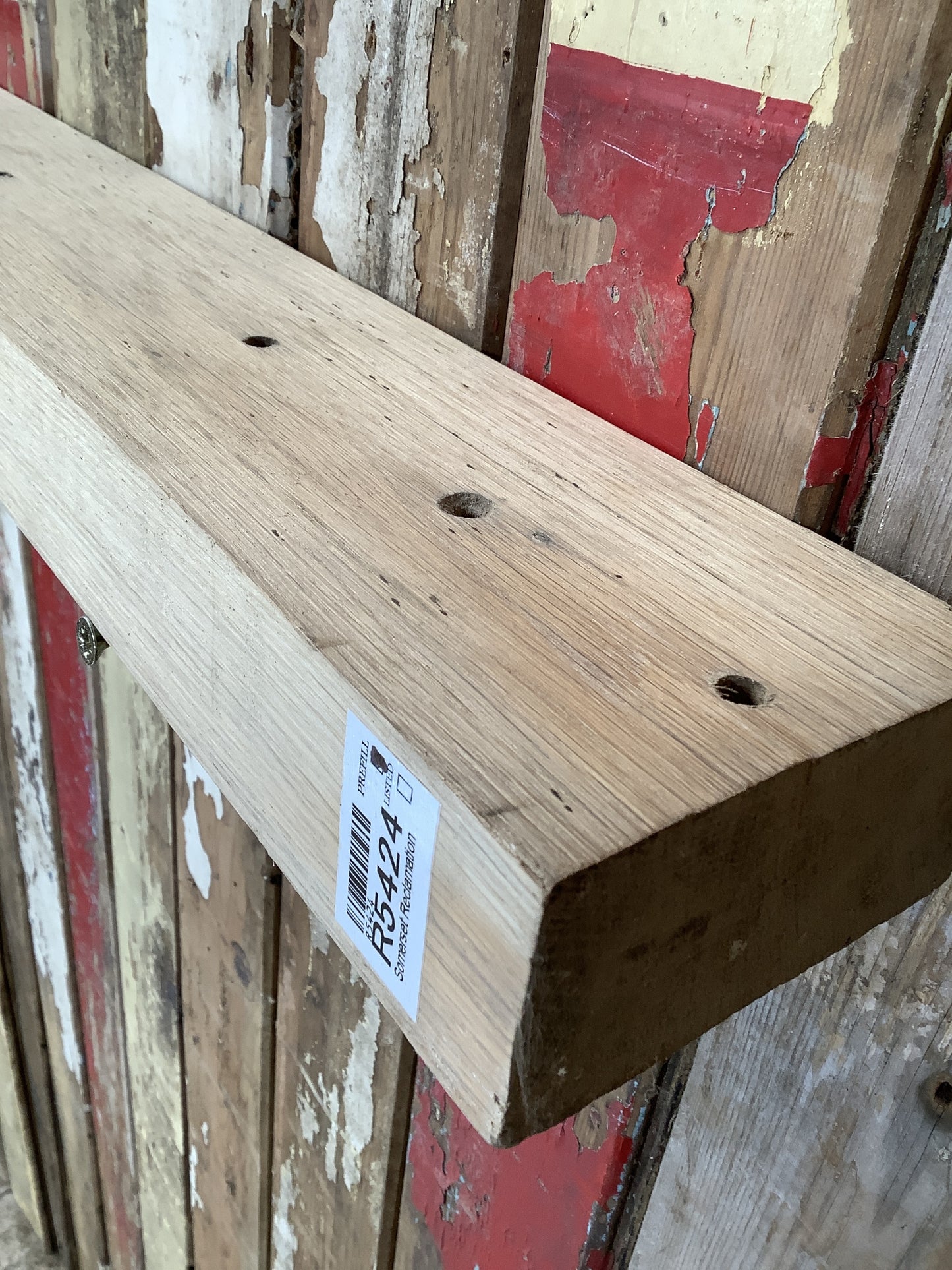 Reclaimed Rustic Solid English Oak Floating Shelf Plank 2'5"L