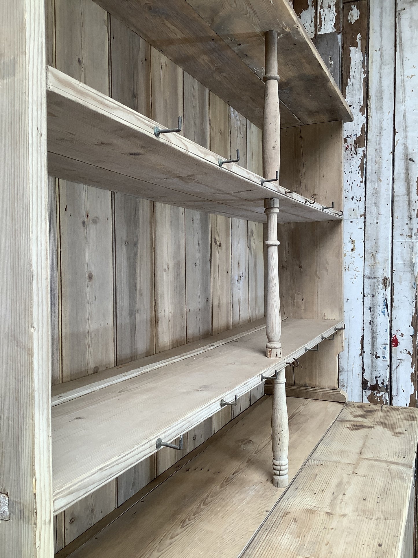 Rustic Old Country Pine Welsh Kitchen Dresser 6'6"High x 5'3" Wide