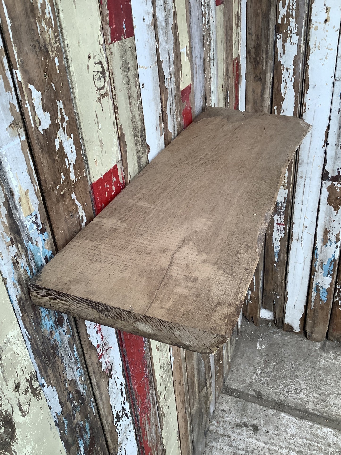 32" Reclaimed Rustic Solid English Oak Floating Shelf Plank