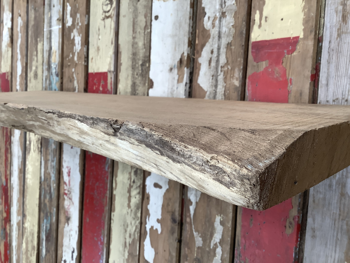 32" Reclaimed Rustic Solid English Oak Floating Shelf Plank
