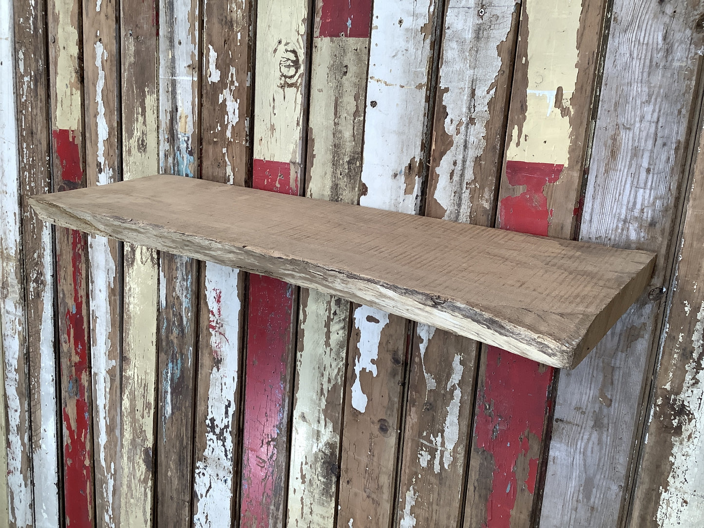 32" Reclaimed Rustic Solid English Oak Floating Shelf Plank